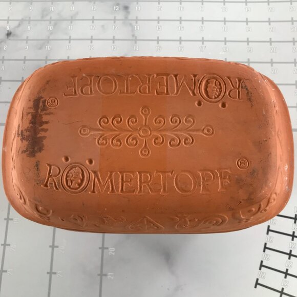 Romertopf Clay Roaster Pan Dish Covered Clay Bay Germany Made Bread - Picture 2 of 9